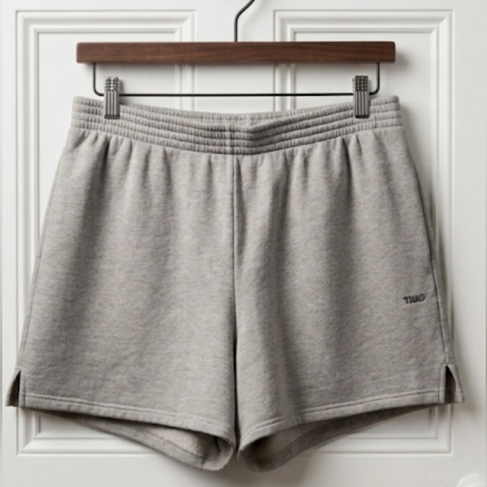 Aritzia TNA Sweatfleece Cozy Fleece Shorts Heather Grey | Size L🩶